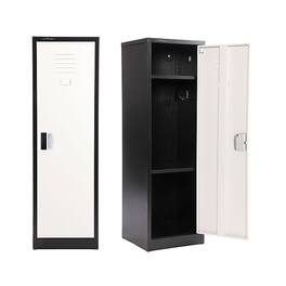 AdirOffice - Storage Locker 629-Series 48" H 1-Tier Steel Locker with Digital Lock - Black Bidy/White Doors