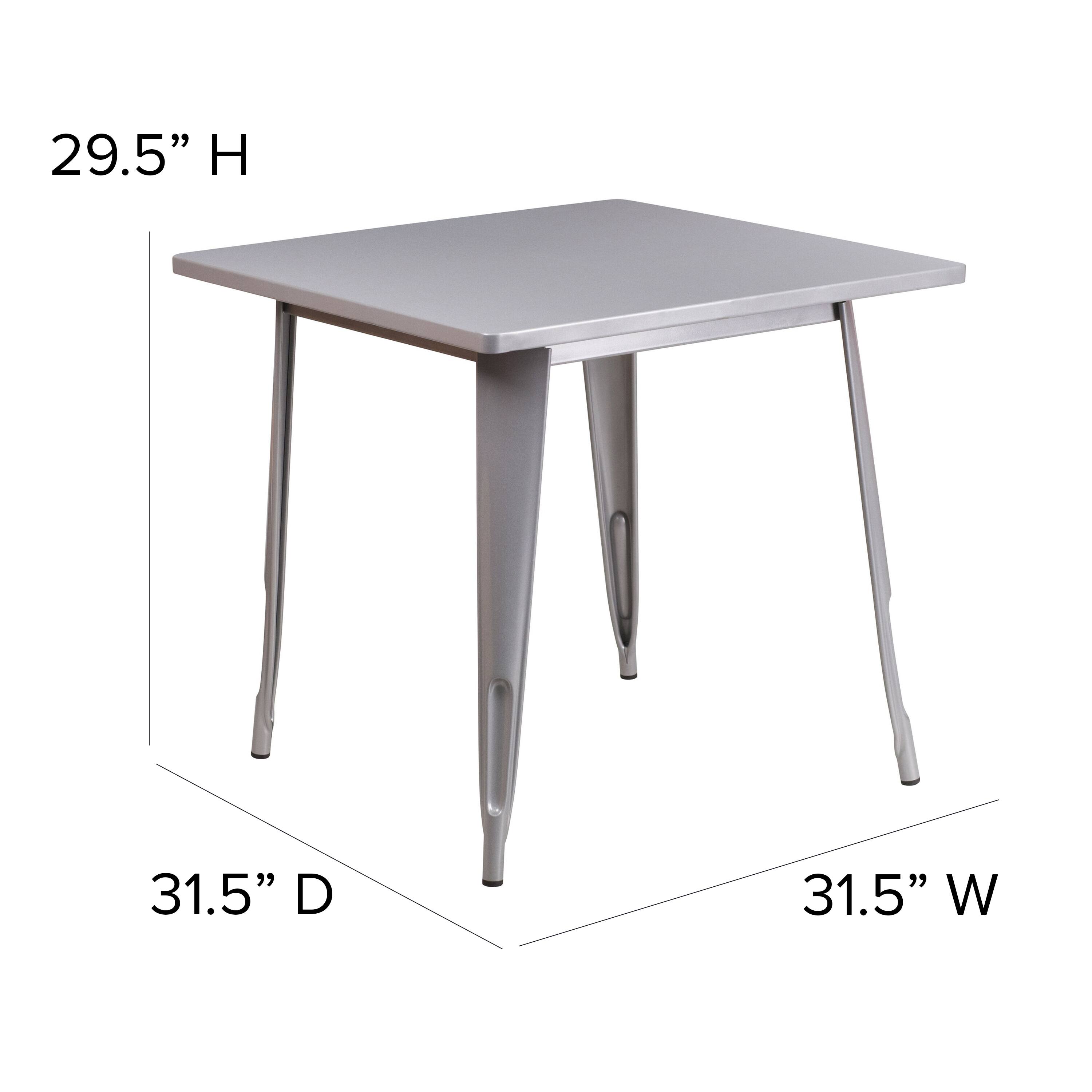 29.5" H  
31.5" D  
31.5" W