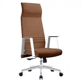 LeisureMod - Adorit Office Chair Ergonomic Mid-Back Mesh Computer Chair with Swivel & Tilt Comfortable Desk Chair - Dark Brown