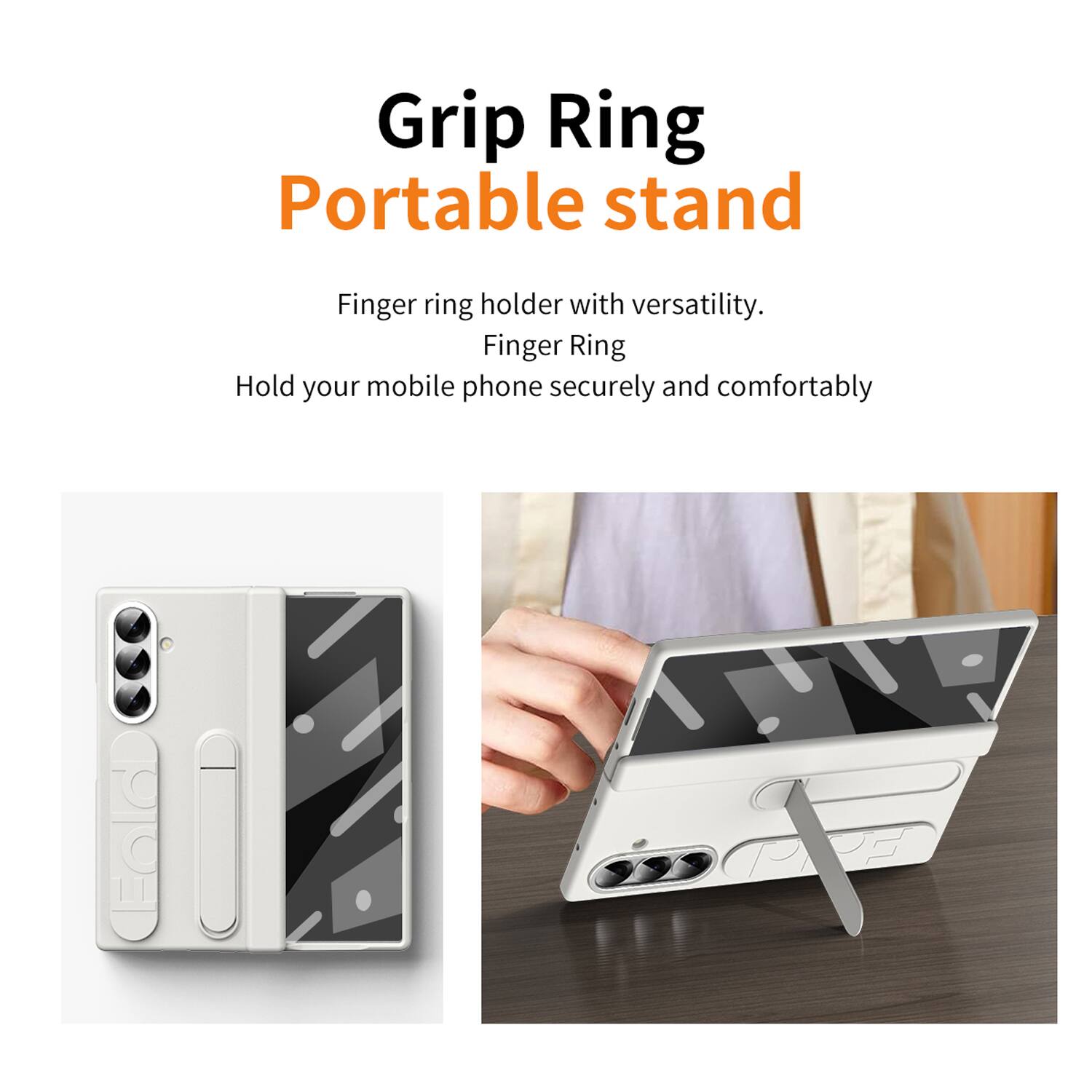 Grip Ring Portable stand

Finger ring holder with versatility.

Finger Ring

Hold your mobile phone securely and comfortably