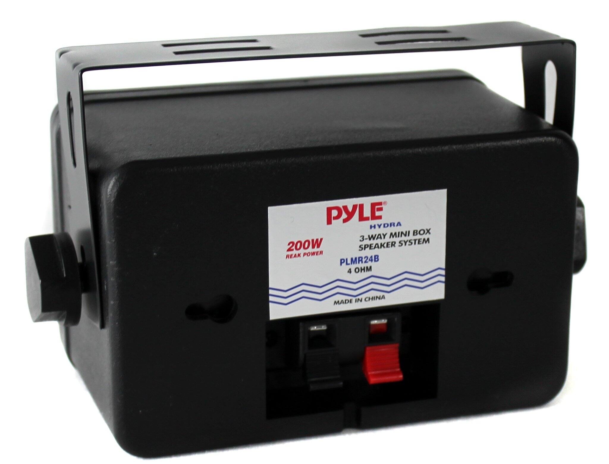 PYLE HYDRA MINI BOX 3-WAY 200W SPEAKER SYSTEM REAL POWER PLMR24B 4 OHM MADE IN CHINA