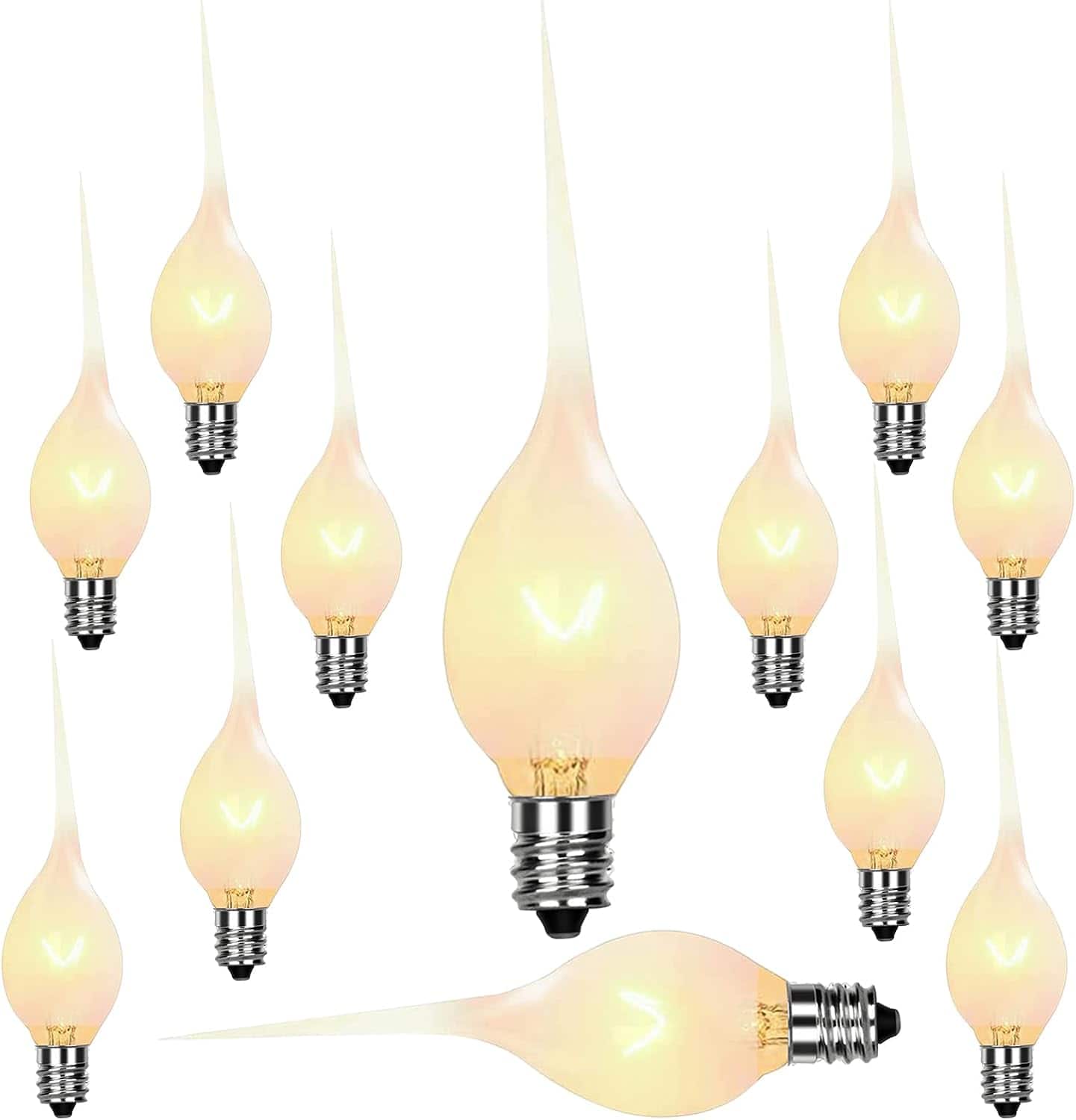 RTMB - Silicone Dipped Candle Bulbs, 5W E12 Candelabra – Soft White, 12 Pack