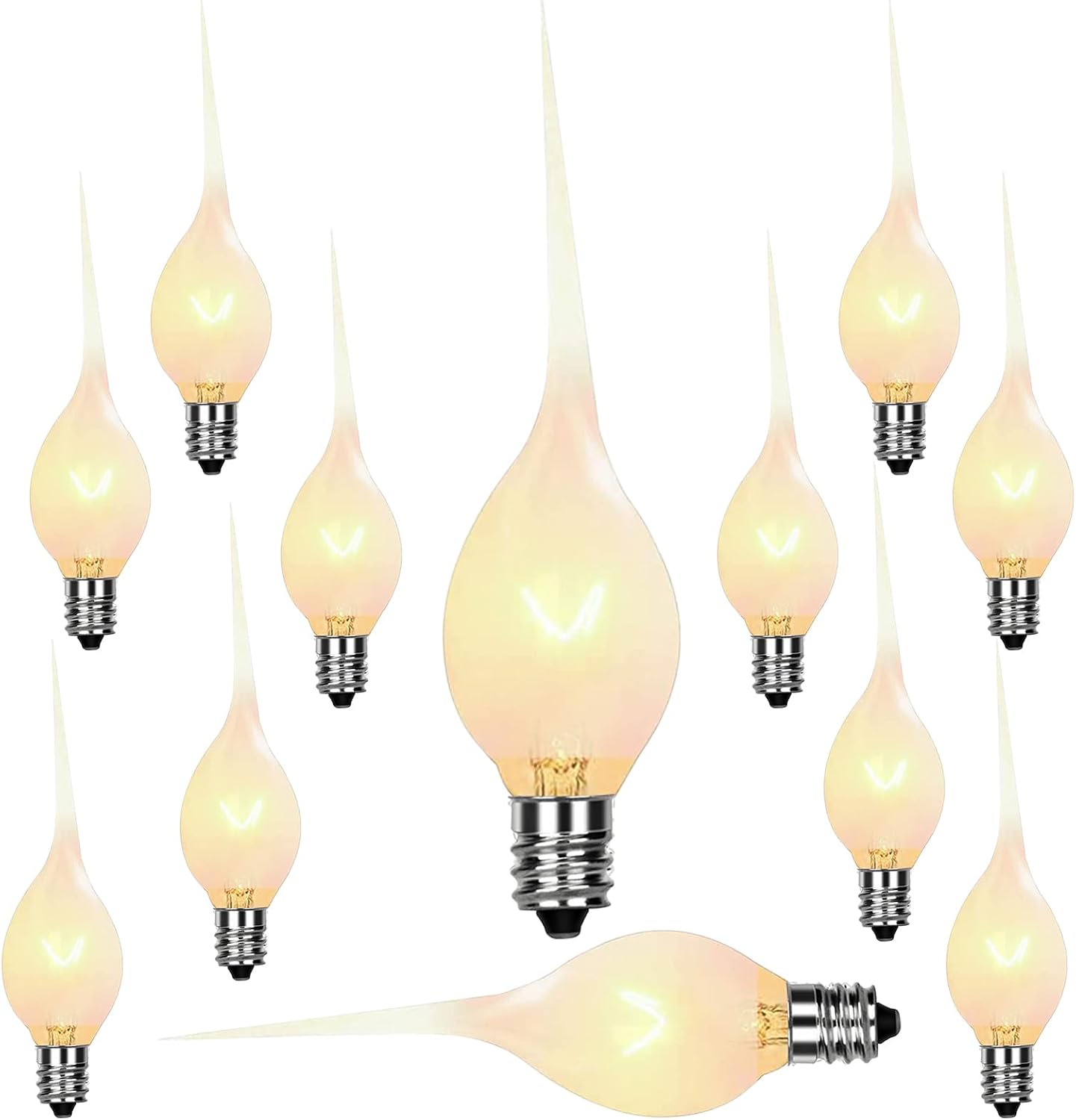 Front. RTMB - Silicone Dipped Candle Bulbs, 5W E12 Candelabra – Soft White, 12 Pack.