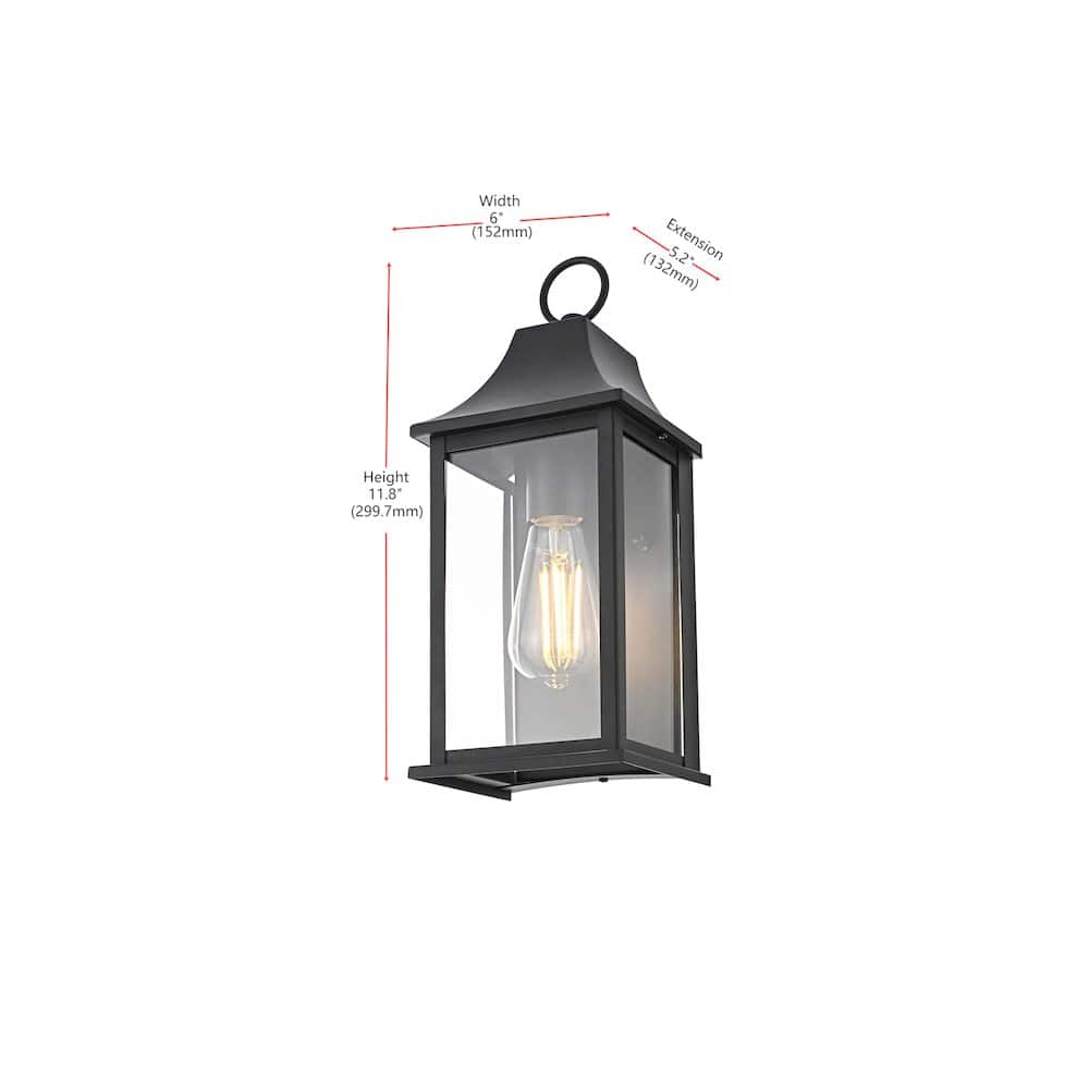 Elegant Lighting - Shepard 6 inch Outdoor Wall Sconce - Black price history on PriceWatchPro