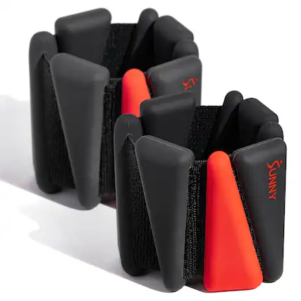 Front. Sunny Health & Fitness - Adjustable Wrist Weights 2-Pound (Pair) - Black.