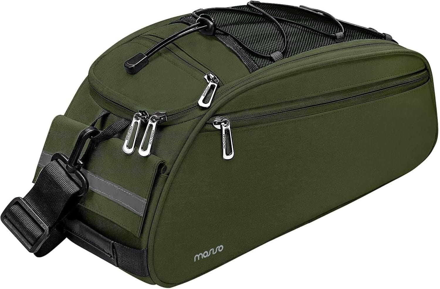 mosiso - Bike Rack Bag Waterproof Bicycle Trunk Pannier Cycling Bike Carrier Backseat Storage Luggage Saddle Shoulder Bag - Olive Green price history on PriceWatchPro