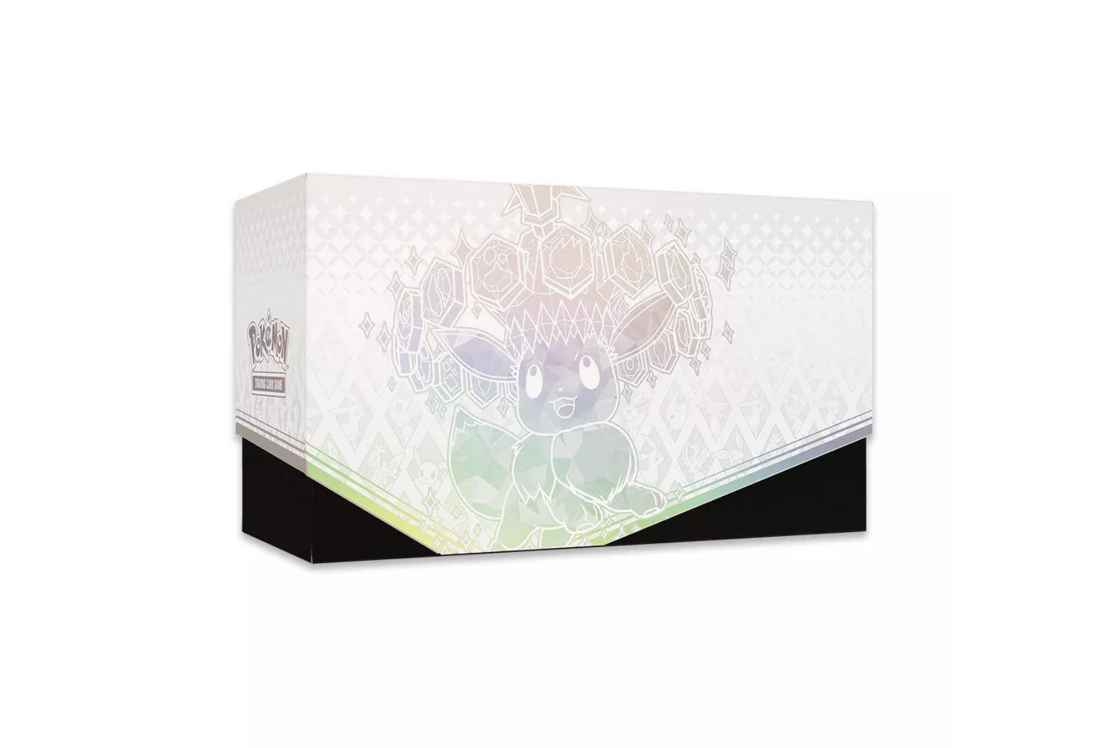 Back. Pokémon - Pokémon TCG: Scarlet & Violet Prismatic Evolutions ET Box 3 Pack bundle.