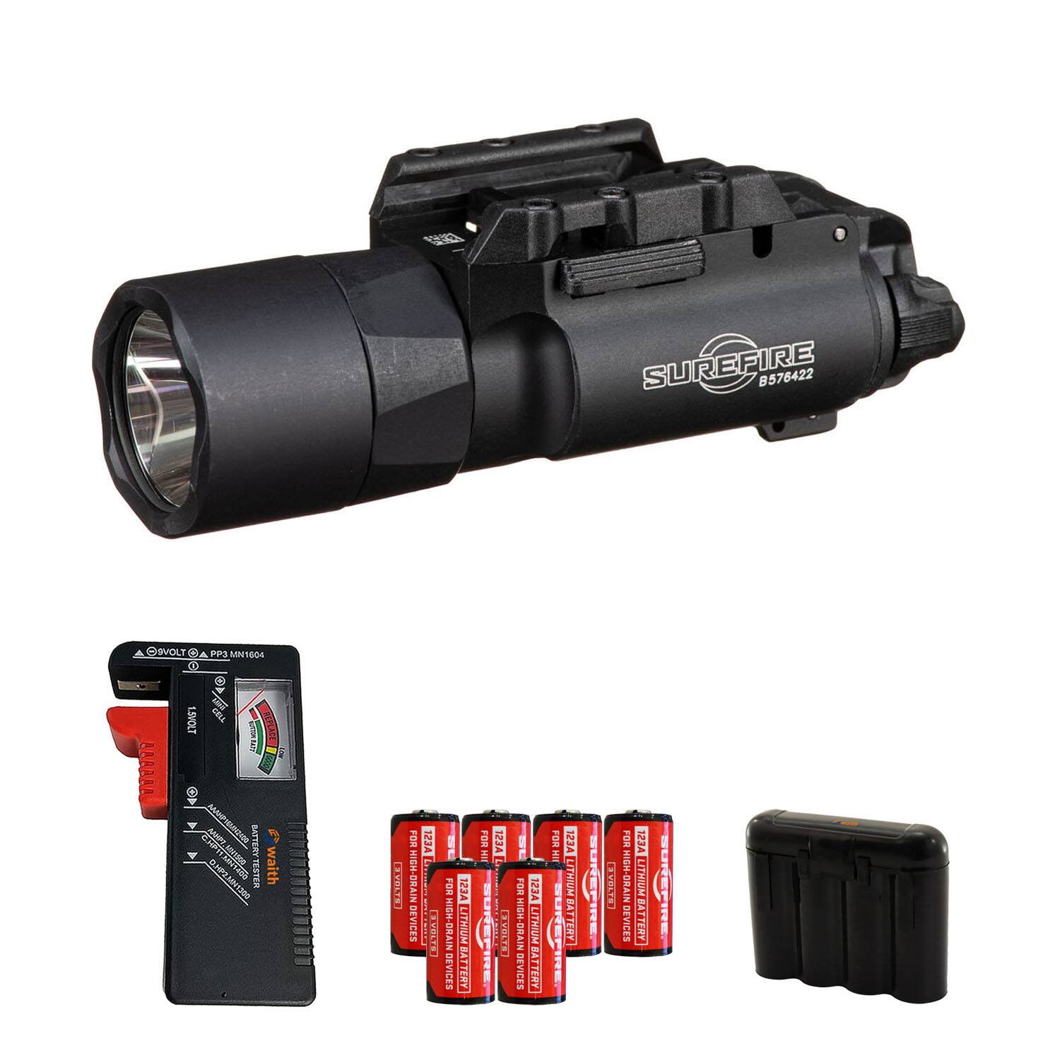 SureFire - X300T-A Turbo Handgun Weaponlight, Batteries/Tester/Cases Bundle - Black price history on PriceWatchPro