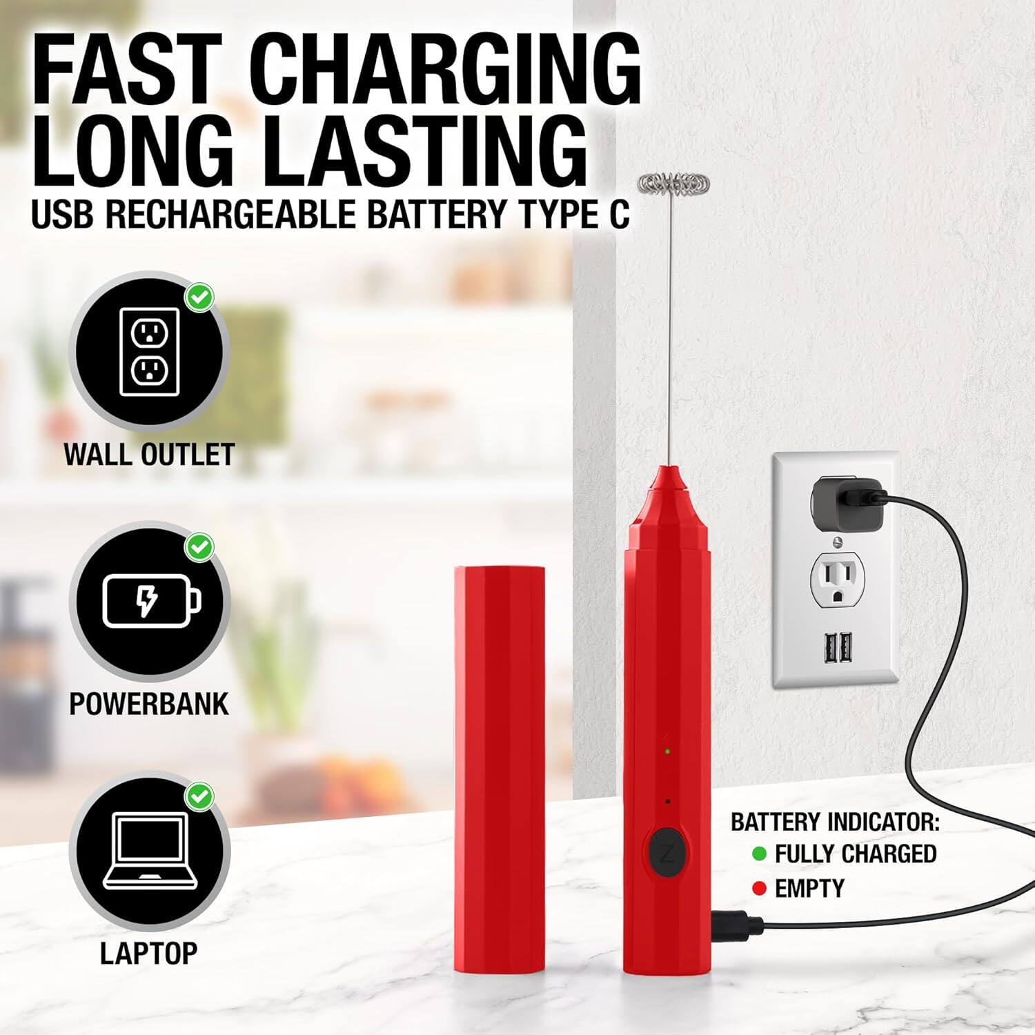 FAST CHARGING
LONG LASTING
USB RECHARGEABLE BATTERY TYPE C
WALL OUTLET
POWERBANK
LAPTOP
BATTERY INDICATOR:
• FULLY CHARGED
• EMPTY