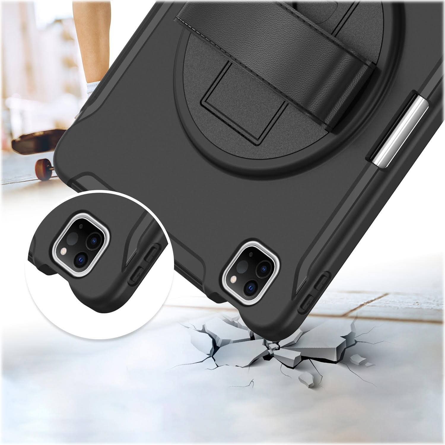 Alt View 15. SaharaCase - Raider Series Heavy Duty Hand Strap Case for Apple iPad Air 11'' M3/M2 and iPad Air 10.9'' (4th and 5th Gen) - Black.