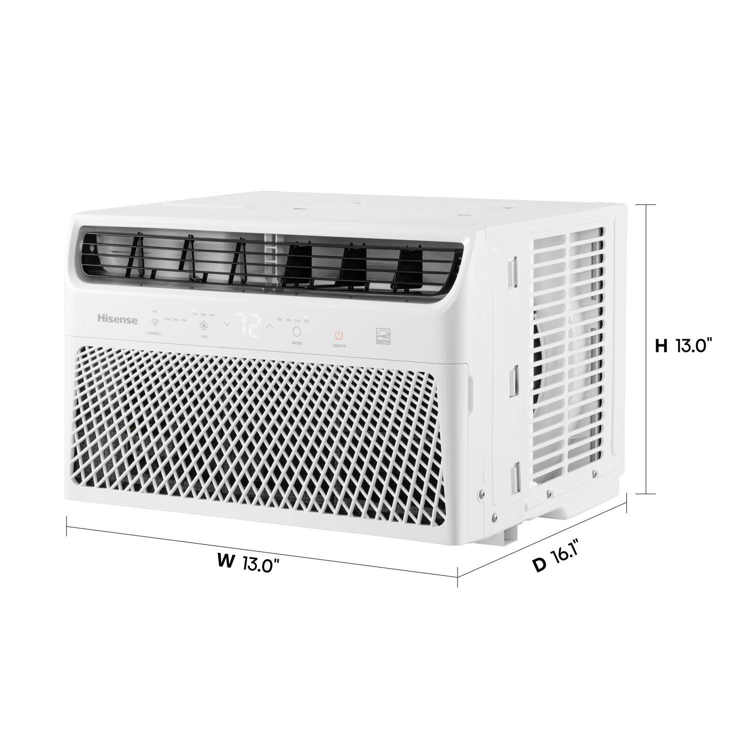 Hisense - 12,000 BTU - 13.0" W - 13.0" D - 16.1"