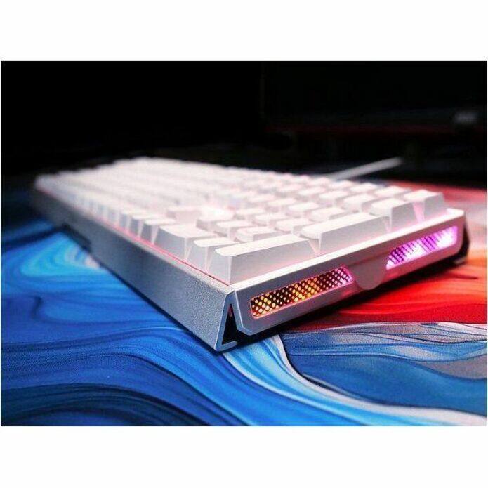 Alt View 6. CHERRY - CHERRY MX 3.1 Wired Gaming Keyboard - White aluminum housing, MX2A RED RGB Switch, Abrasion resistant keys, Detachable - White.