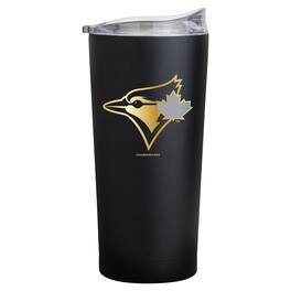 Logo Brands - Toronto Blue Jays Black Foil 20oz. Powder Coat Tumbler - Multicolor