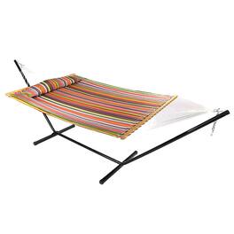 Sunnydaze - 2-Person Quilted Fabric Hammock with Steel Stand - Canyon Sunset
