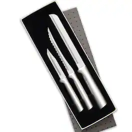 Rada - 3 Piece Sensational Serrations Knife Set, Handles - Silver