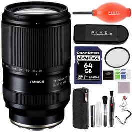 Tamron - 28-300mm f/4-7.1 Di III VC VXD Lens for Sony E with Advance Accessory Bundle | AFA074S-700 | 70-200 mm Sony Lens - Black