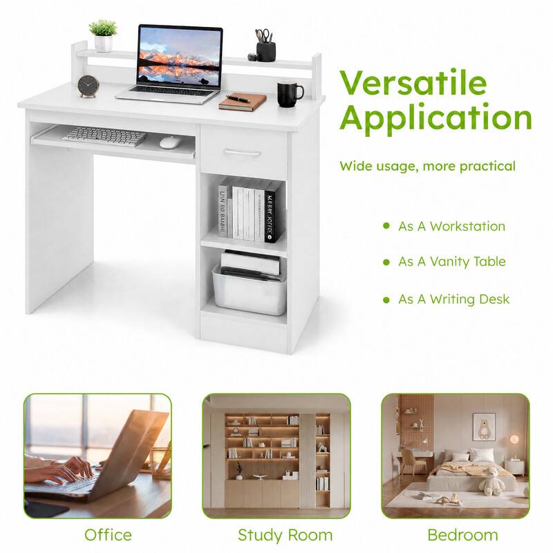 Versatile Application  
Wide usage, more practical  
- As A Workstation  
- As A Vanity Table  
- As A Writing Desk  

Office  
Study Room  
Bedroom