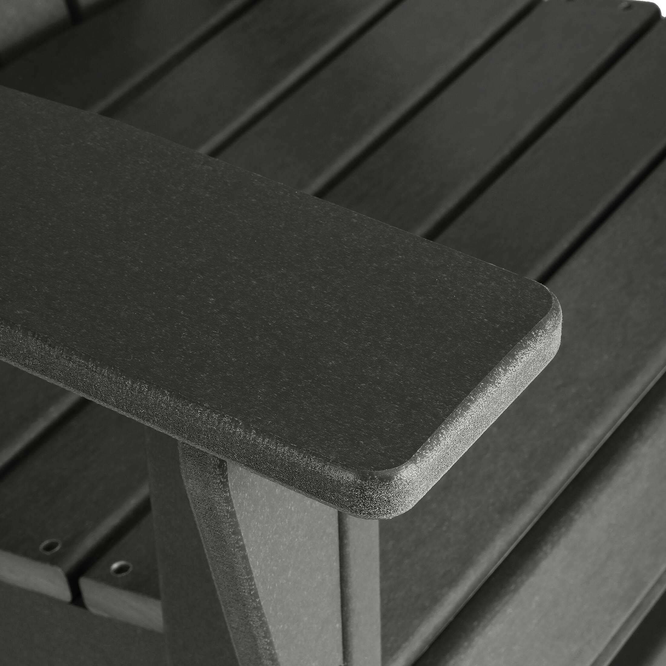Alt View 5. WestinTrends - WestinTrends Ashore Outdoor Patio HDPE Plastic Modern Adirondack Dining Chair - Gray.