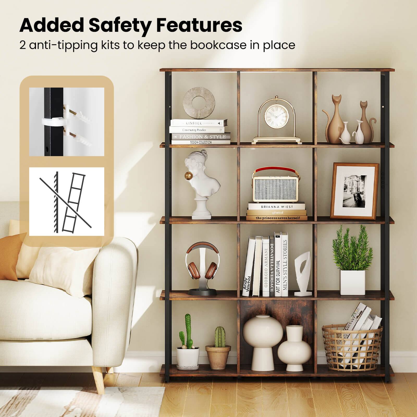 Added Safety Features 2 anti-tipping kits to keep the bookcase in place

V LINTOIS Cecren hodo
FASHION & STYLE
NIGNOHCC
A a BRIANKA WIESE dhendd theprincesssavesherelf
AY Warhal ARMANI
2 XIO - ELAVNK STORIES NAIIINS STYLE VERSACE FOR MEN'S CE ART SATS