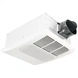 Delta Breez - Radiance Exhaust Bath Fan 80 CFM with Built-In Light & Heater - White