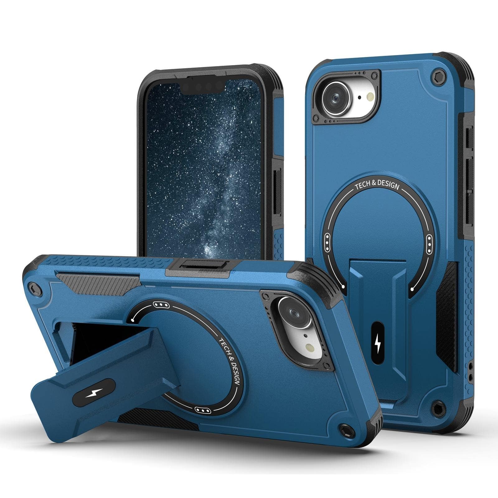 UUCOVER - Magnetic Case for Apple iPhone 16e/17e with Kickstand, Compatible with MagSafe Shockproof Hybrid Rugged Protective Cover - Darkblue price history on PriceWatchPro