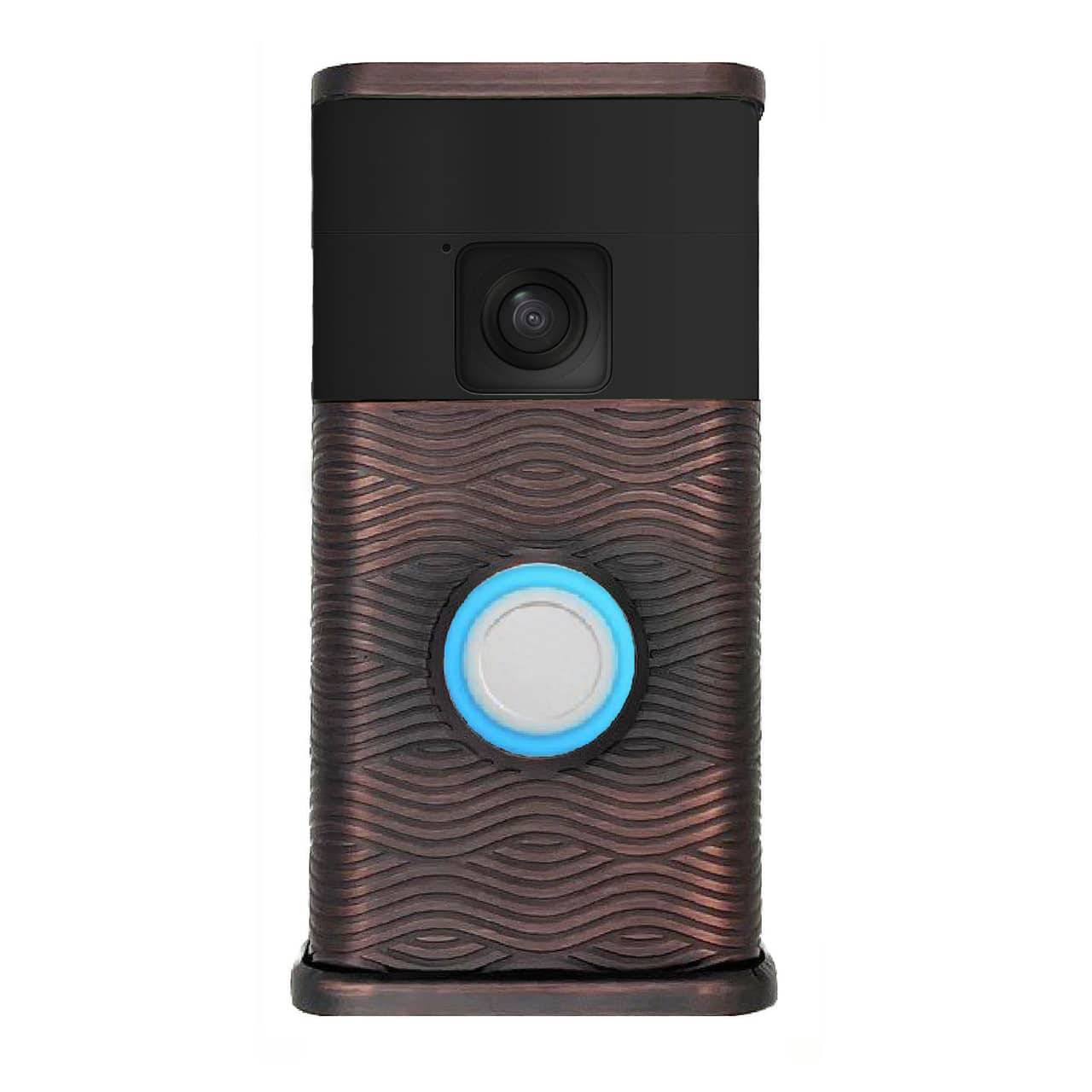 Michael Healy - Waves Video Doorbell Cover (Ring Battery Doorbell 2024 Release) - Oiled Bronze