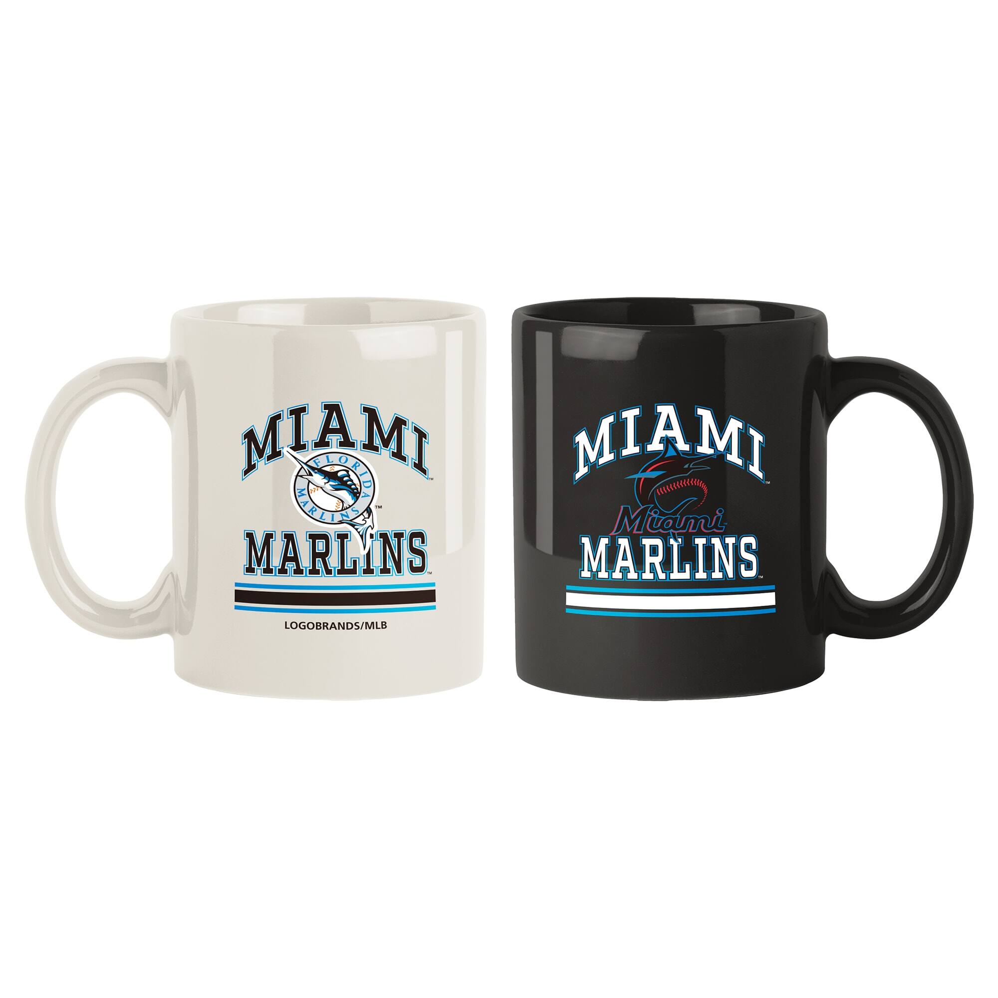 Logo Brands - Miami Marlins 15oz. Current & Throwback Mug Set - Multicolor price history on PriceWatchPro