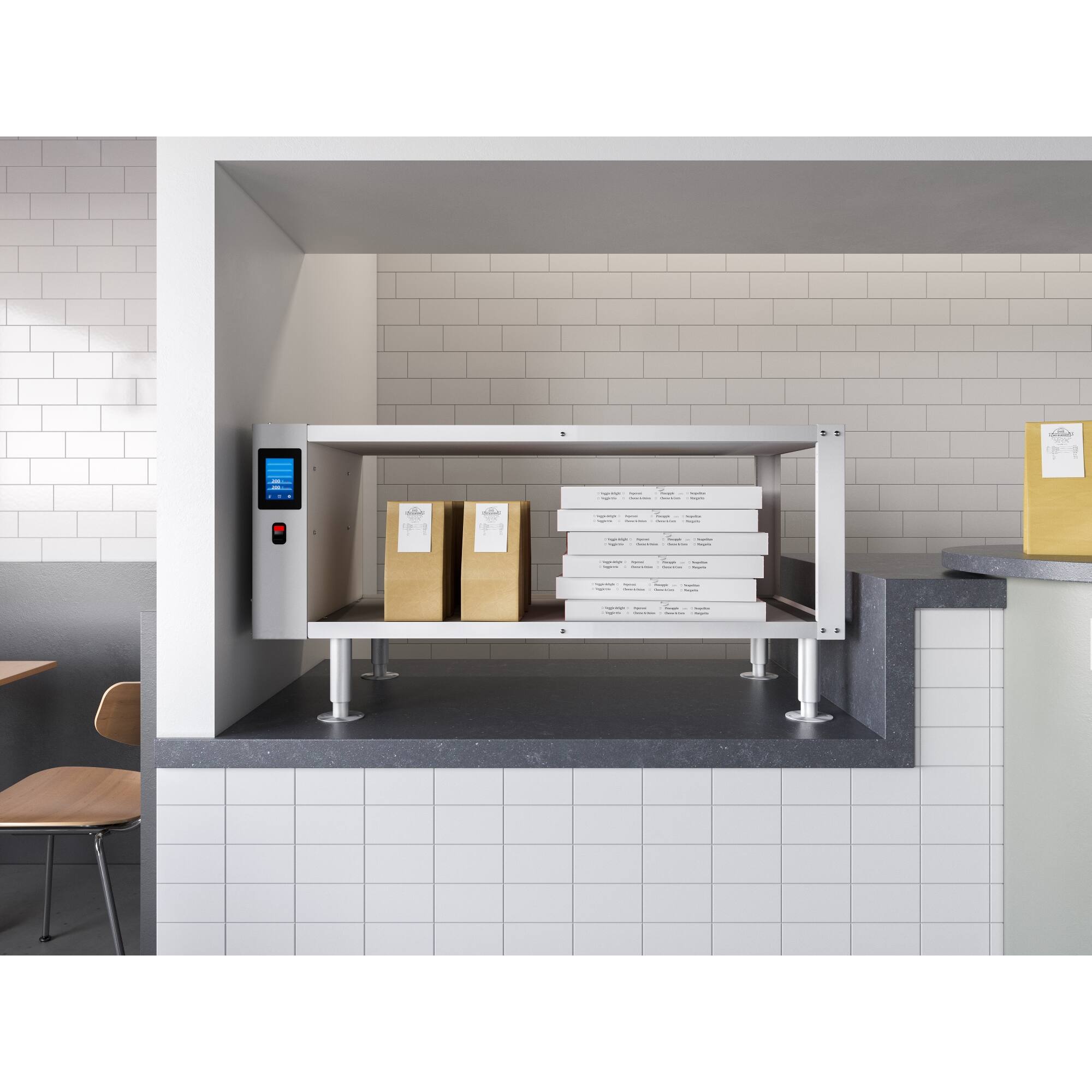 Back. Koolmore - Two-Shelve Commercial Take Out Warmer Cabinet with Touch Screen in Stainless-Steel, UL and NSF Listed (KM-WSC-T2) - Silver.