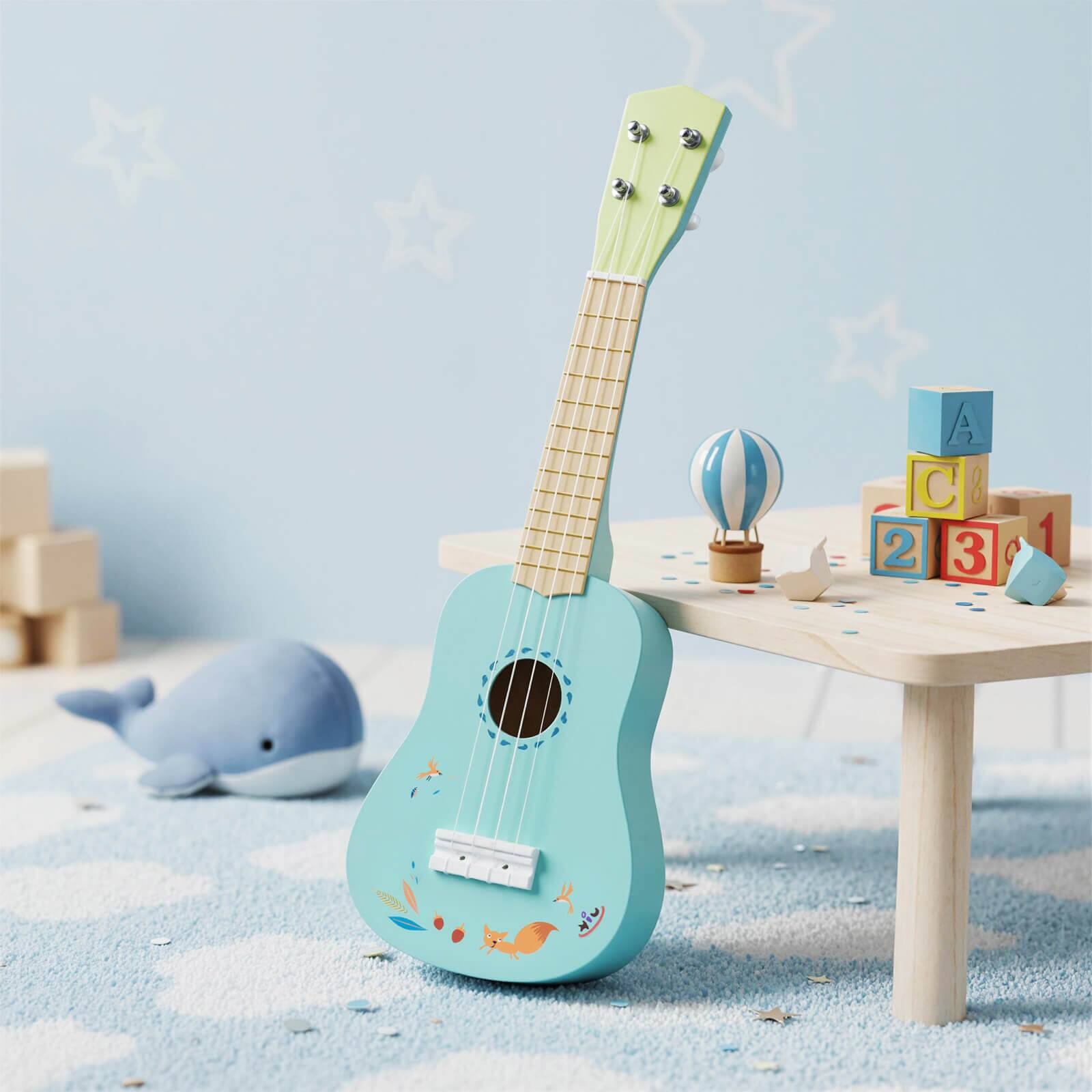 Alt View 1. Costway - Costway 21 Inch Ukulele Guitar for Kids, 4 Strings Mini Ukulele with Basswood Body for 3+ Years Old - Light Blue.