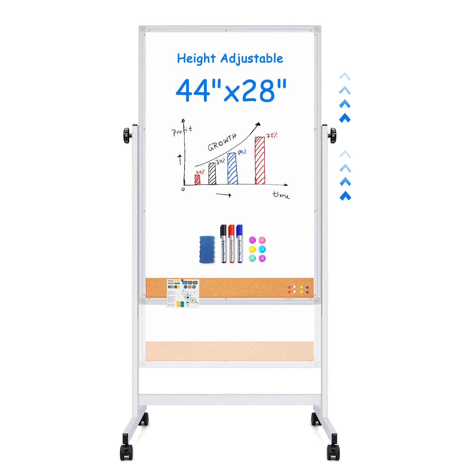 Height Adjustable 44" x 28"