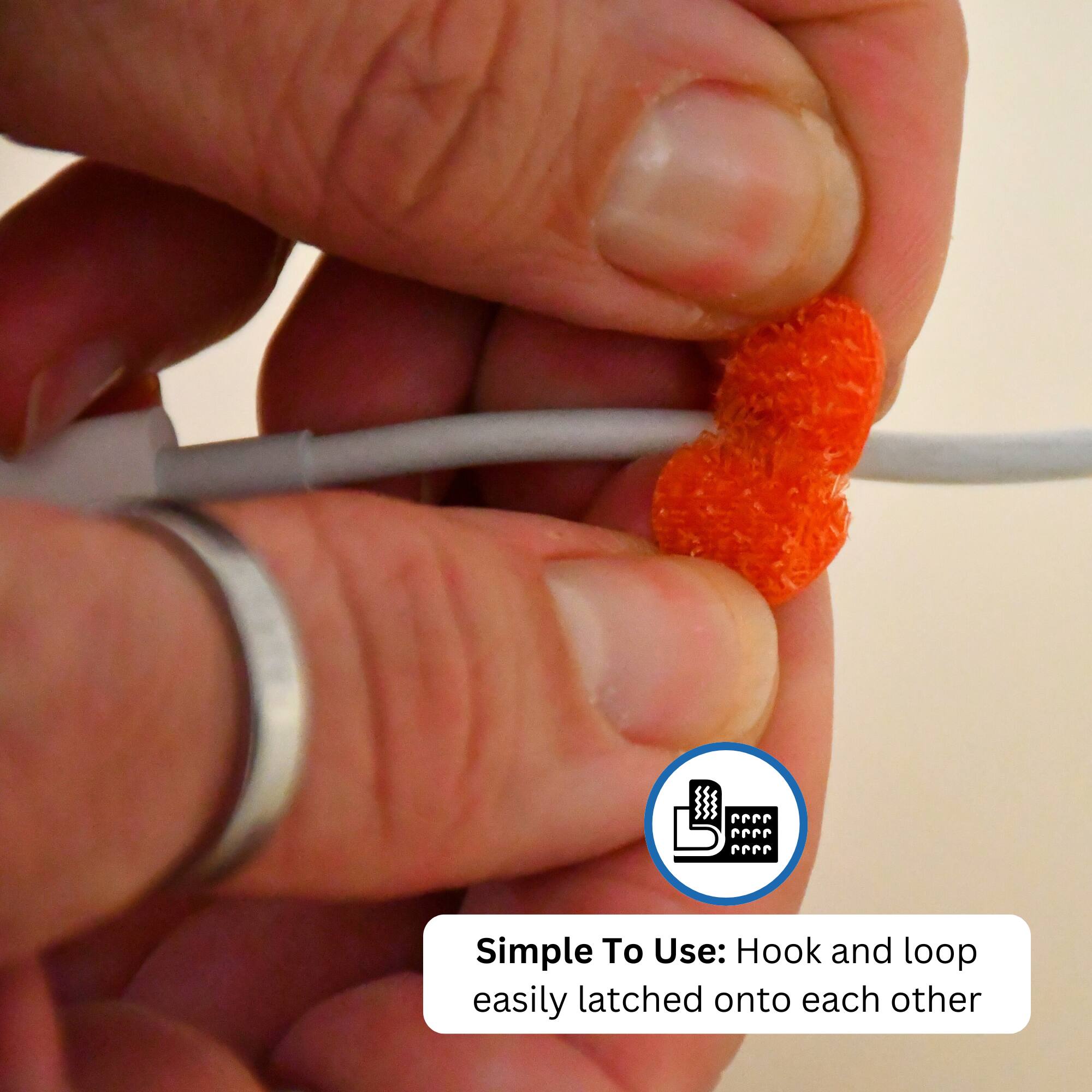 Simple To Use: Hook and loop easily latched onto each other
