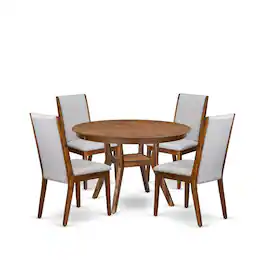 Luxe - 5-Piece Dining Table Set A Modern Kitchen Table - Gray