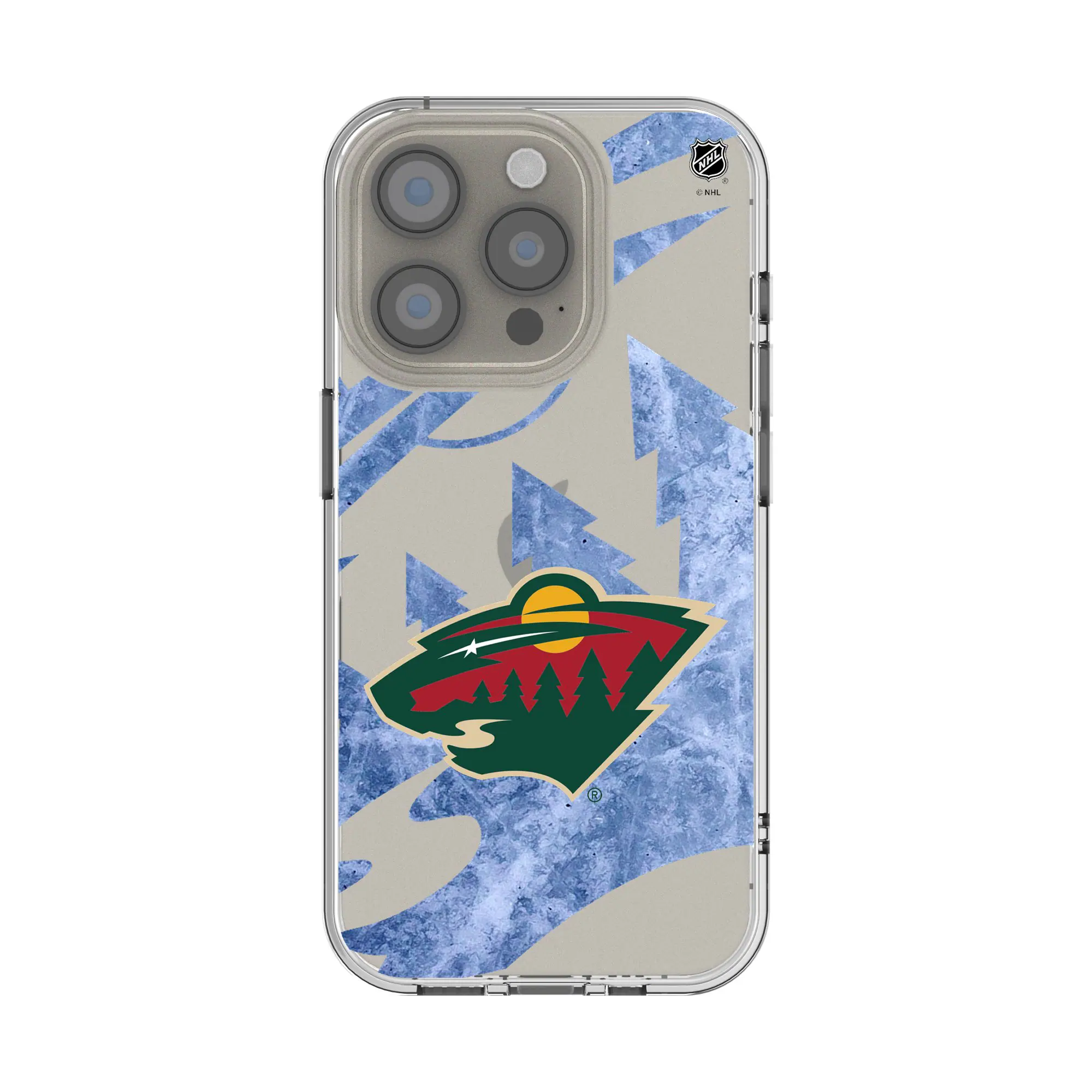 Keyscaper - NHL - Minnesota Wild iPhone Clear Ice Case - 15 Plus - Multicolor