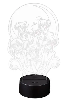 Front. Just Funky - Sailor Moon Acrylic Lamp LED Lamp - Black.