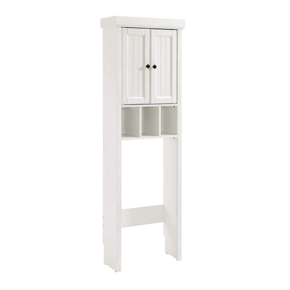 Crosley Furniture - Seaside Over The Toilet Storage Cabinet - Distressed White