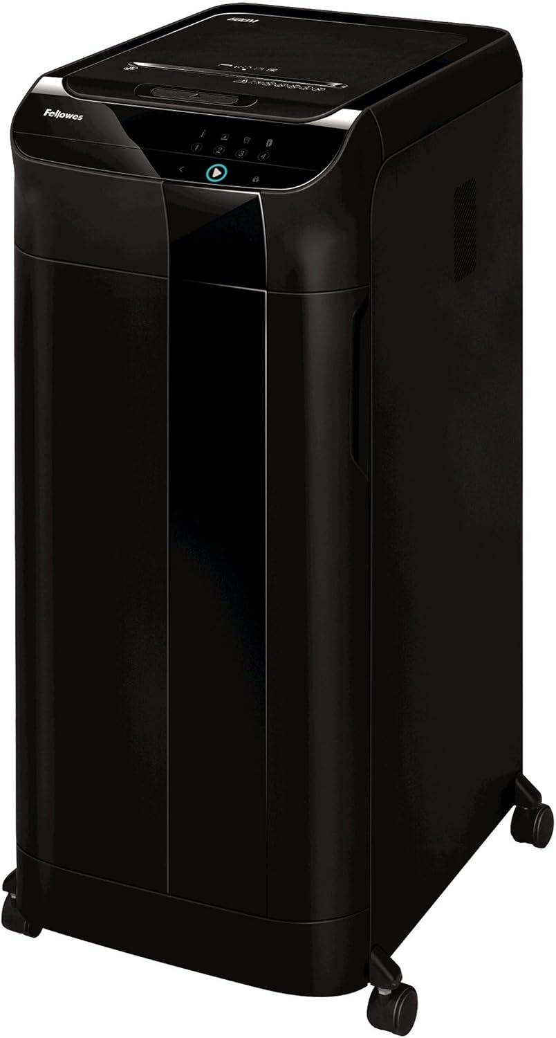 Front. Fellowes - AutoMax 600M 2-in-1 Heavy Duty Auto Feed Commercial Paper Shredder with Micro-Cut.