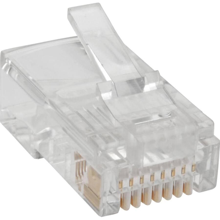 Alt View 1. Tripp Lite - 100PK CAT5E RJ45 MODULAR PLUGS CONDUCTOR - clear.