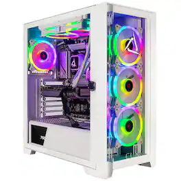CLX - SET Gaming Desktop - Intel Core Ultra 7 265KF - 64GB DDR5 5600 Memory - GeForce RTX 5060 Ti 16GB - 2TB NVMe M.2 SSD - White