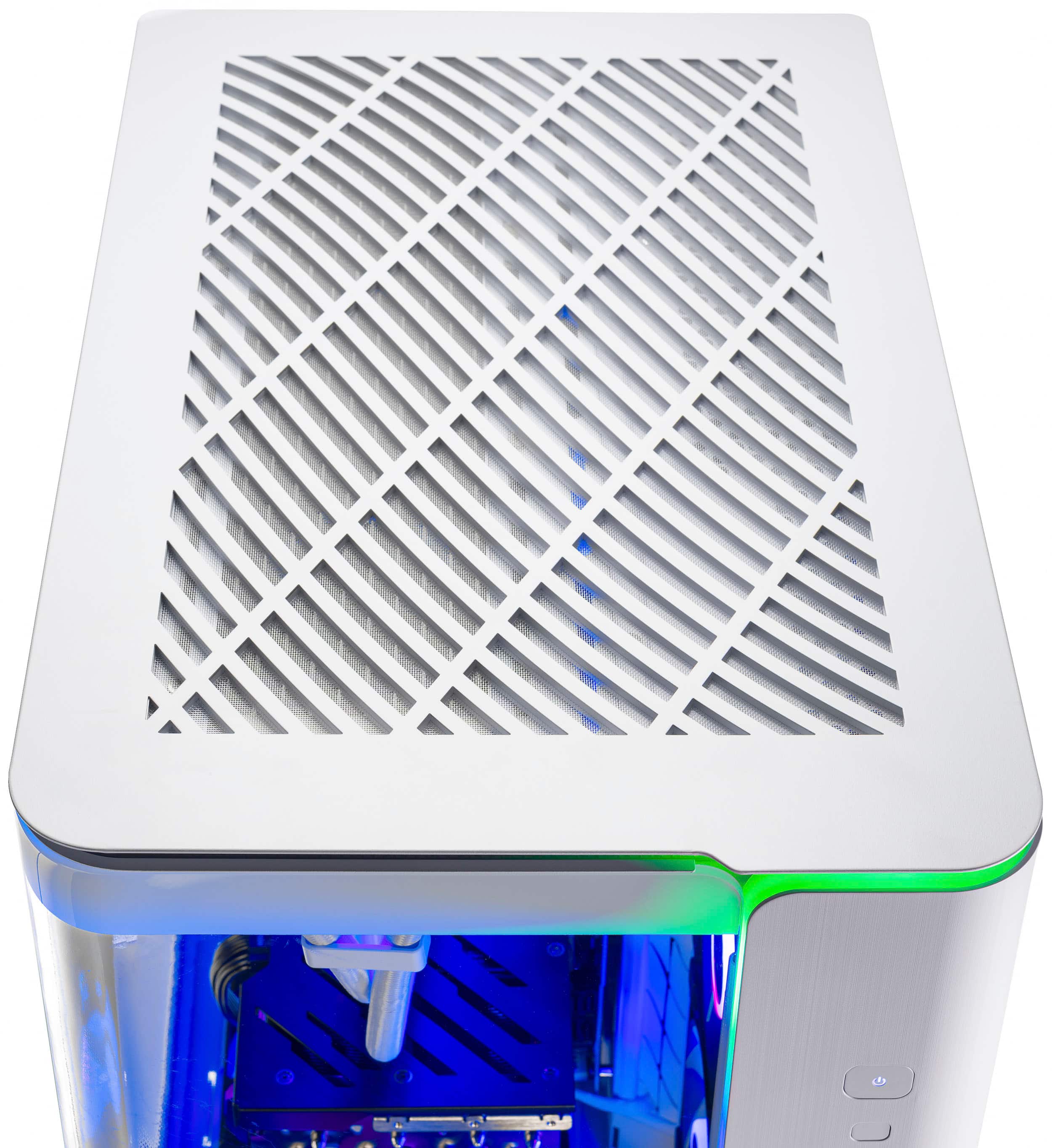 Alt View 4. Skytech Gaming - KING95 Gaming Desktop PC - AMD Ryzen 7 9700X - 32GB Memory - NVIDIA RTX Geforce 5070 - 2TB NVMe SSD - White.