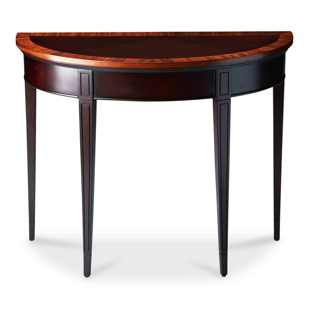 Angle. Butler Specialty - Hampton 36" Demilune Console Table - Dark Brown.