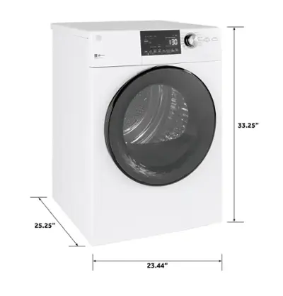 GE 4.3-cu ft Stackable Electric Dryer (White)