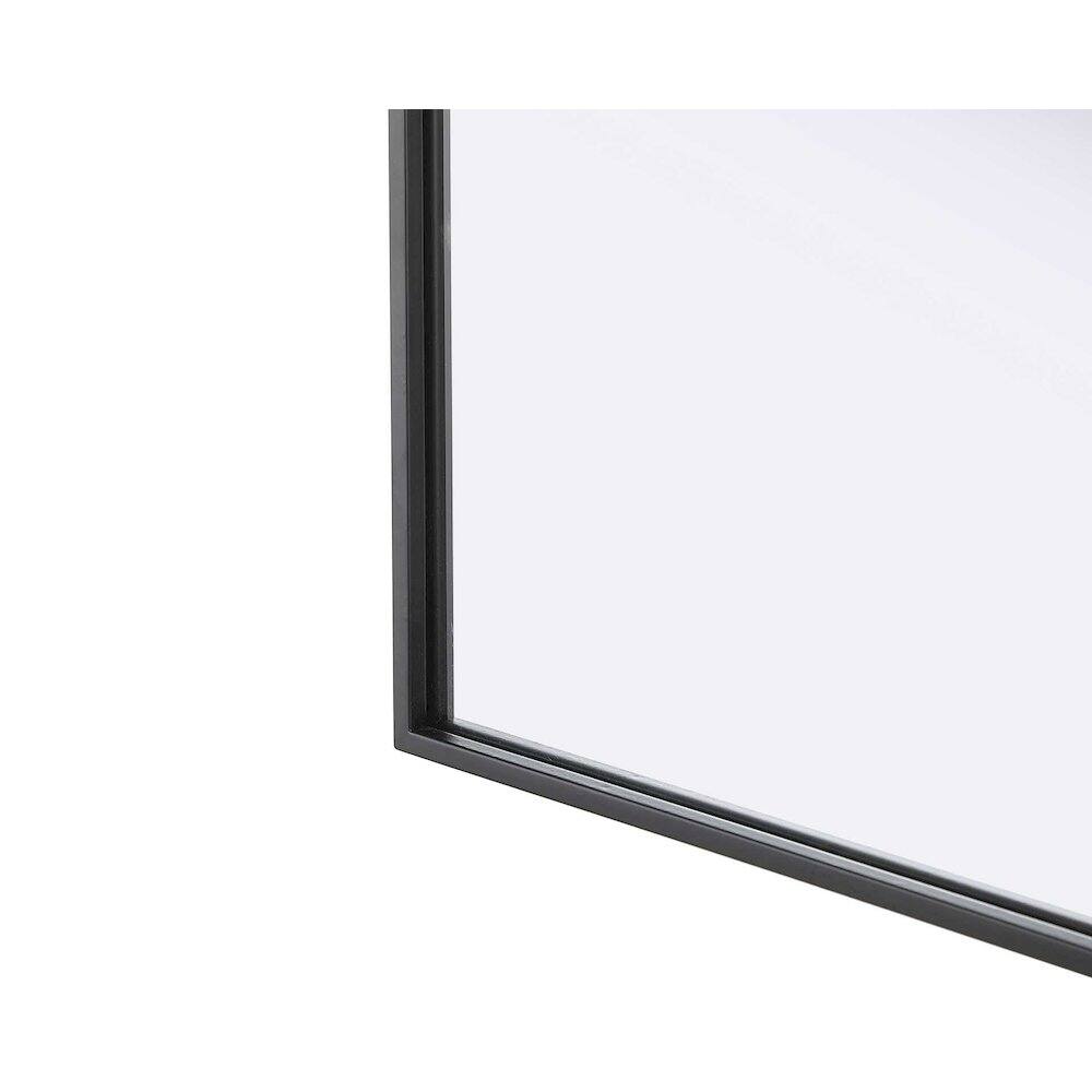Alt View 2. Elegant Kitchen and Bath - Notched Metal Mirror 24x36 inch in Black - Black.