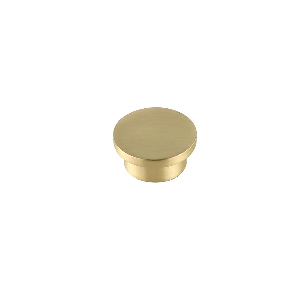 Left. Elegant Decor - Trovon 1.6" Diameter Brushed Gold Oversize Round Knob Multipack (Set of 10) - Brushed Gold.