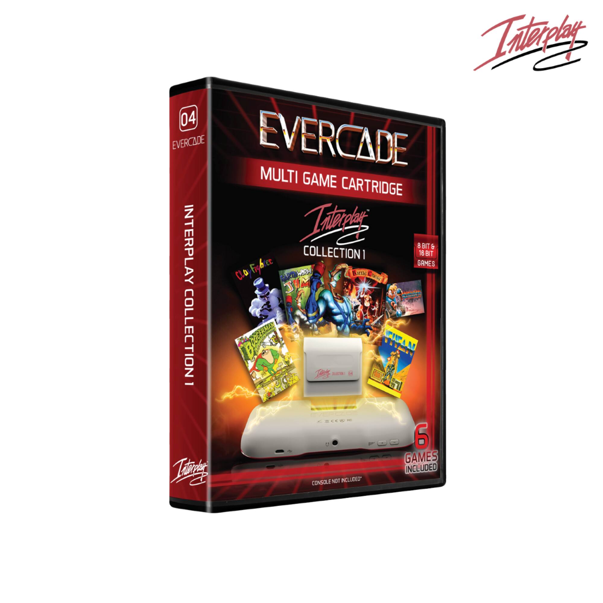 04 EVERCADE EVERCADE MULTI GAME CARTRIDGE INTERPLAY COLLECTION 1 | 8 BIT 16 BIT GAMES 6 GAMES INCLUDED CONSOLE NOT INCLUDED - E (Everyone)