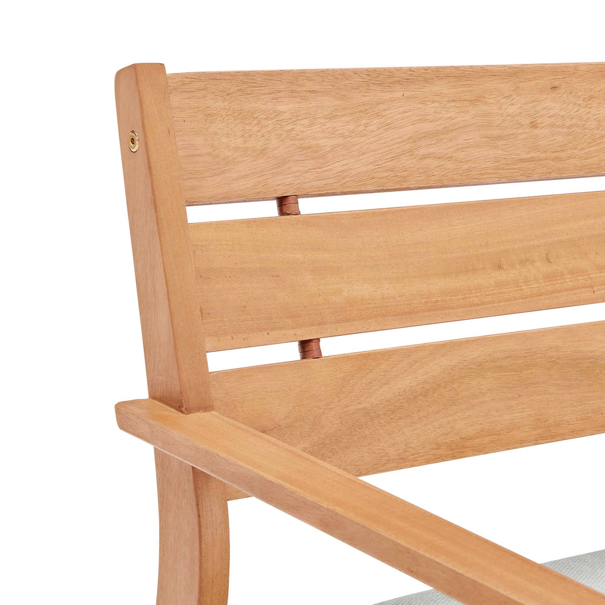 Alt View 4. Modway - Viewscape Outdoor Patio Ash Wood Loveseat by Modway - Natural Taupe.