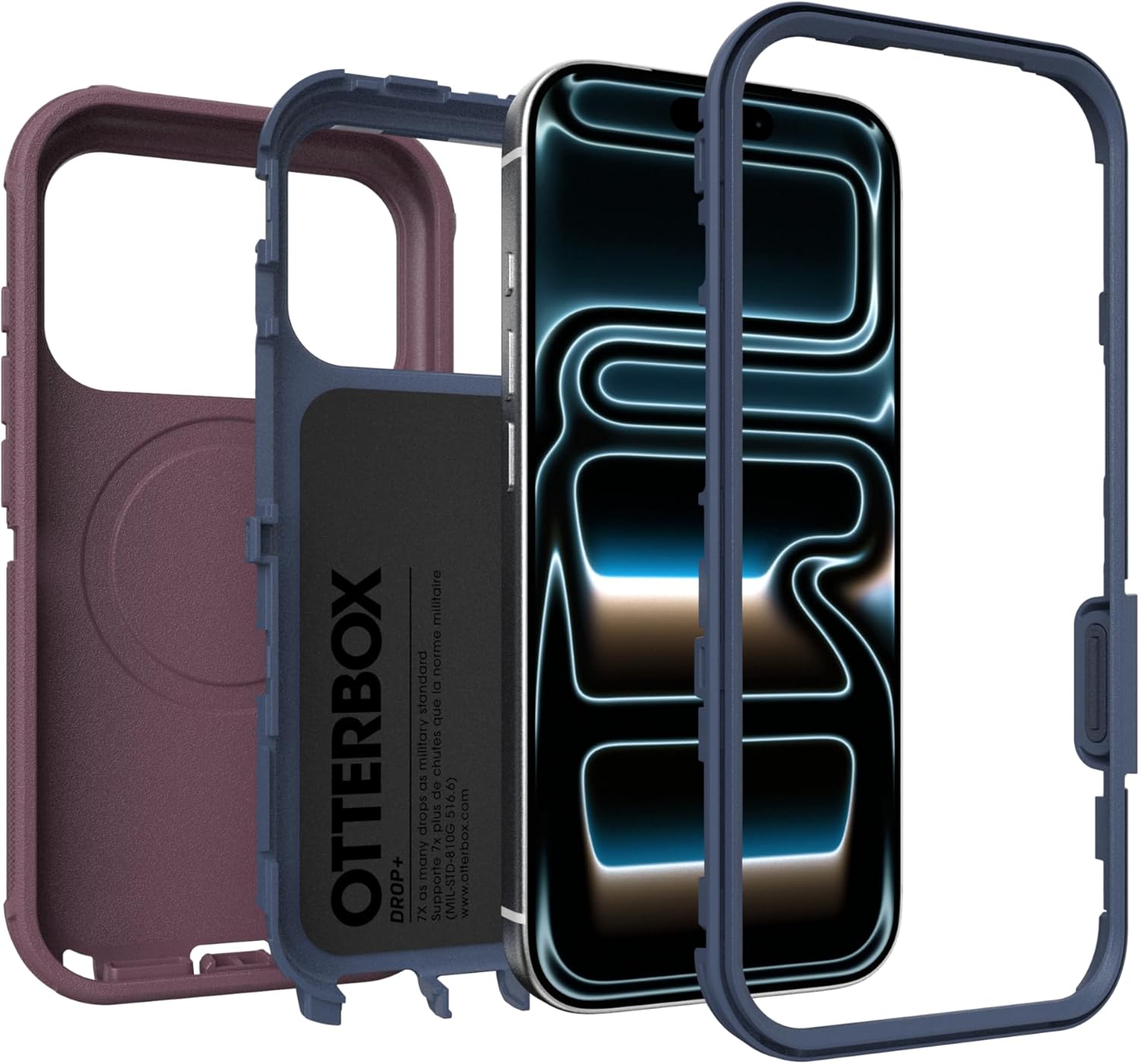 OTTERBOX DROP +  
Supporte (MIL-STD-810G-516.6)  
7X plus militaire norme standard la chute as de 19 16.6) .com drops plus 0G 7x 7X many as