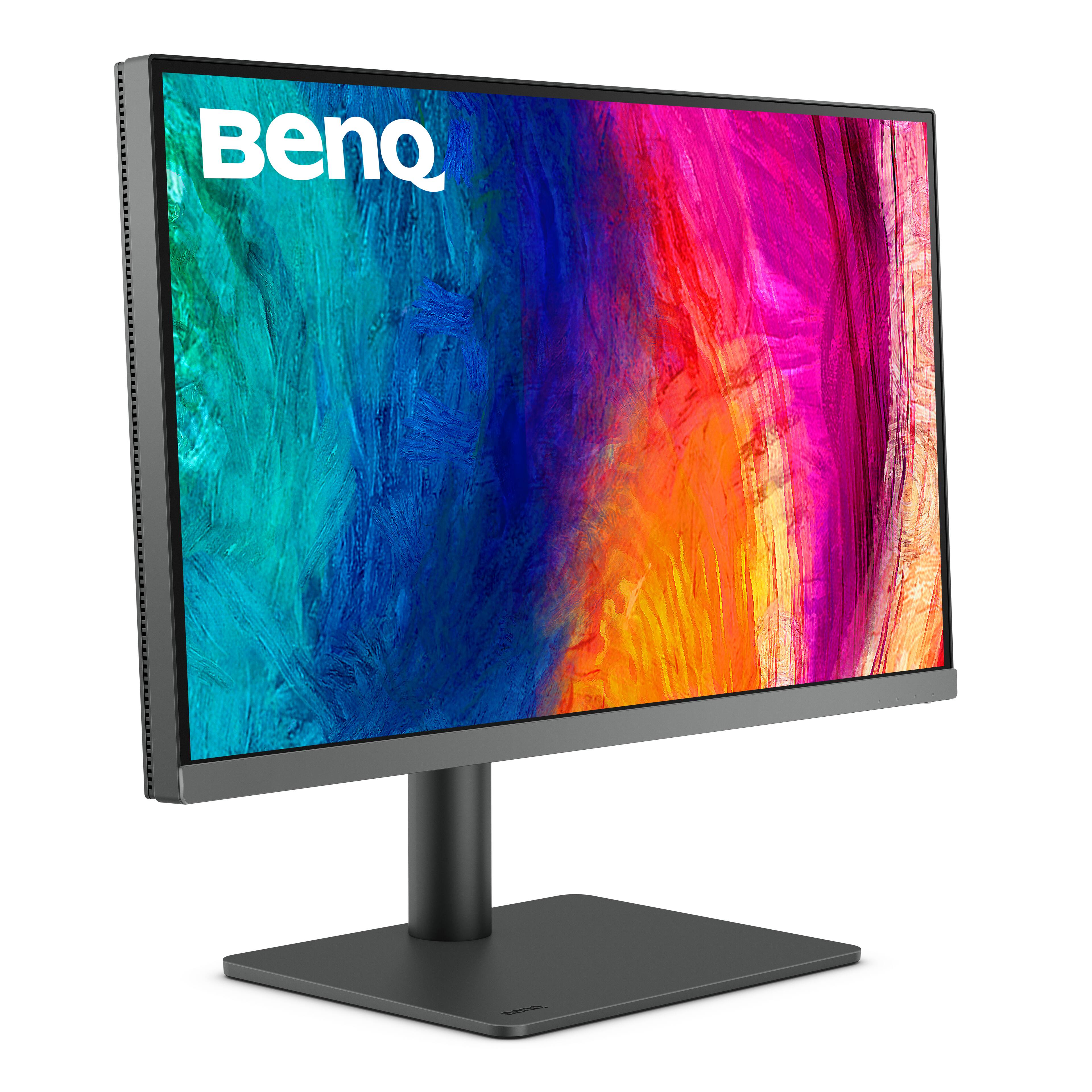 Angle. BenQ - AQCOLOR PD2706U Designer 27" IPS LED 4K UHD 95% P3 HDR400 Monitor (HDMI/DP/USB-C 90W) - Metallic gray.