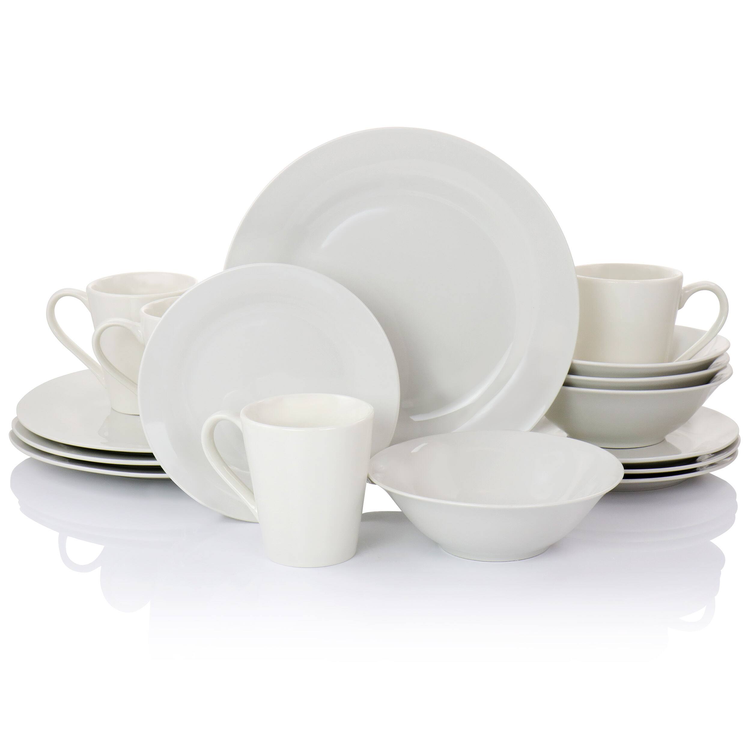 Alt View 9. Gibson - Gibson Home 16 Piece Bedford Lane Fine Ceramic Dinnerware Set in Off White - Off-White.
