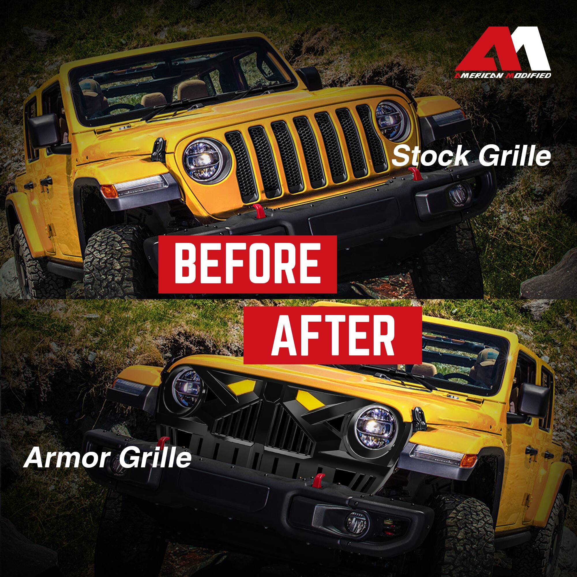 **Before**

Stock Grille

**After**

Armor Grille

American Modified