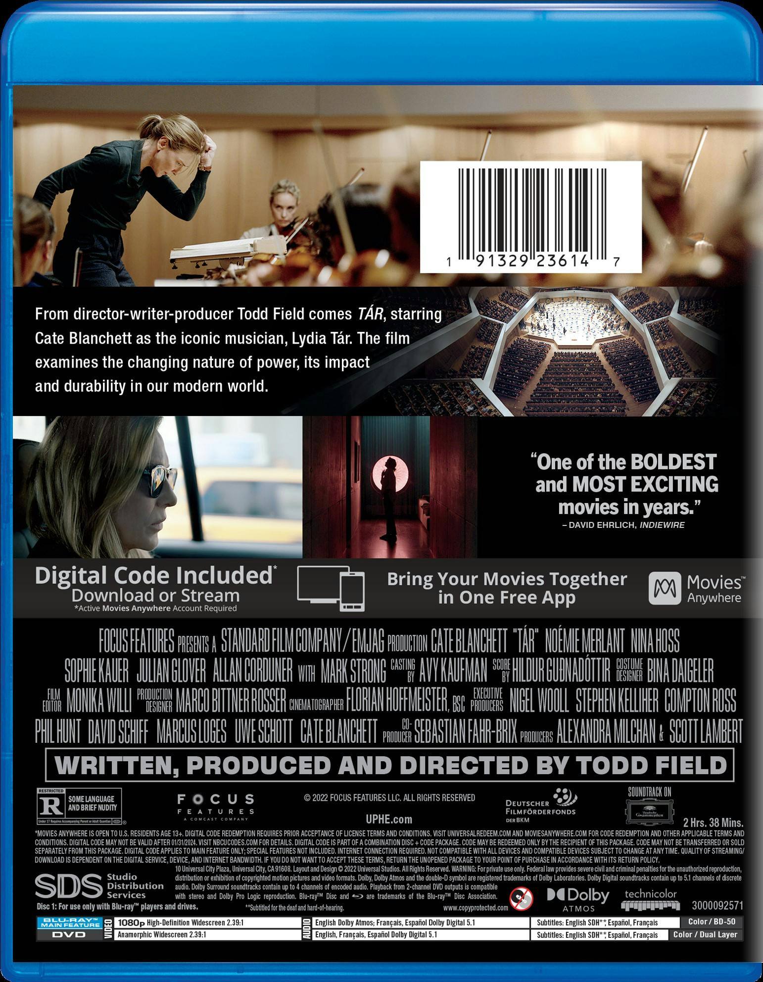 Back. Tar (with DVD) [Blu-ray].